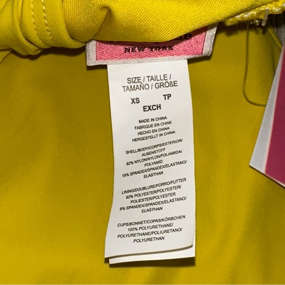 Kate Spade New York Women’s Solids Bandeau Halter One Piece Raisin Lemon Cake XS - Picture 3 of 9